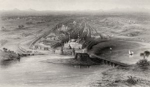 Vue panoramique de New et Old Delhi, Inde